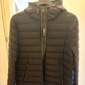 Mackage Black Hooded Ozzy-O Quilted Lightweight Jacket